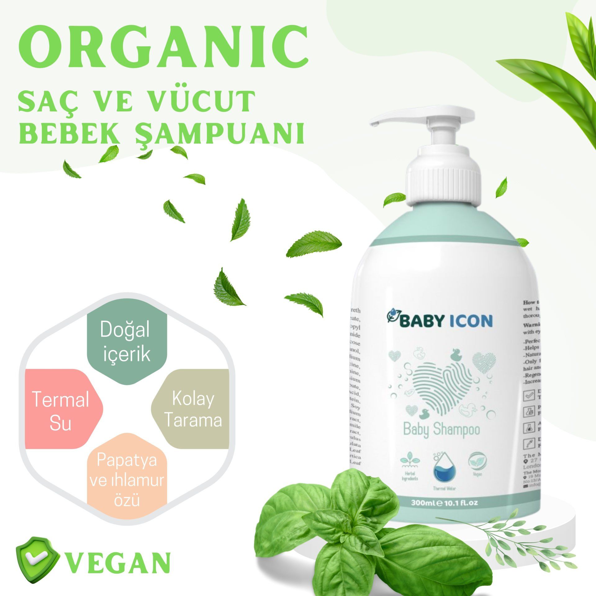 Baby icon Saç ve Vücut Bebek Şampuanı 500ml