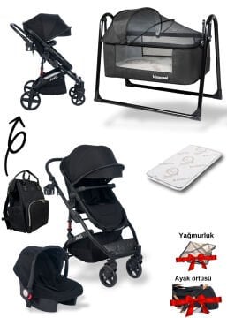 5'li Set / Joell Truva Travel Sistem Bebek Arabası / Puset / Loft Beşik / Yatak / Çanta