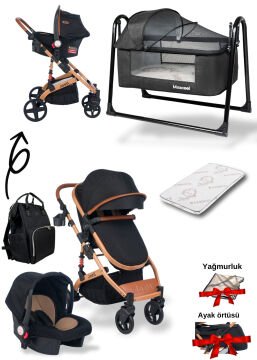 5'li Set / Joell Truva Travel Sistem Bebek Arabası / Puset / Loft Beşik / Yatak / Çanta