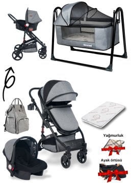 5'li Set / Joell Truva Travel Sistem Bebek Arabası / Puset / Loft Beşik / Yatak / Çanta