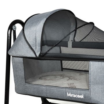 Loft Beşik Bambo Yatak Hediye Gri