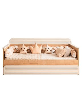 Vizyon Meşe Yavrulu Karyola / Meşe-Krem