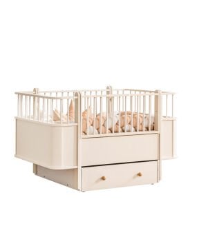 Riva Uzayan Karyola / Krem / Sallanabilir