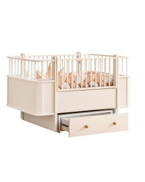 Riva Uzayan Karyola / Krem / Sallanabilir