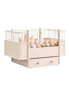 Riva Uzayan Karyola / Krem / Sallanabilir