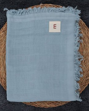 2’li Bebek Battaniye Seti – %100 Pamuk & Organik / Mavi