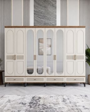 Miracool Libra 8 Kapaklı Dolap / Gardrop / Çam Aytaşı / Tamamen MDF