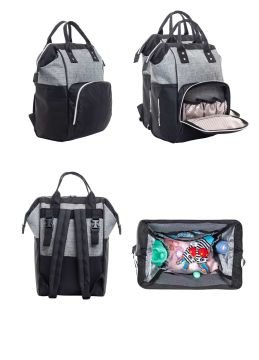 Miracool Baggy Bebek Bakım Çantası siyah-gri