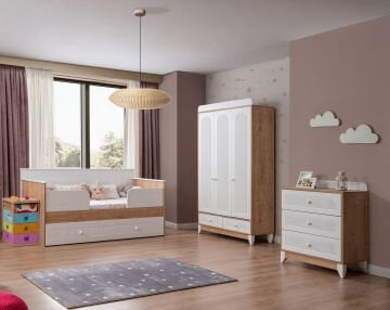 Mira Meşe Sedir Bebek ve Çocuk Odası