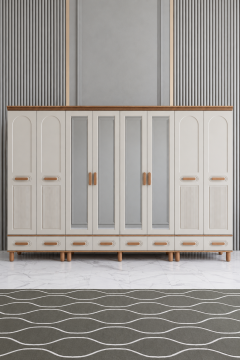 Miracool Otto 8 Kapaklı Dolap / Gardrop / Çam-Aytaşı / Tamamen MDF