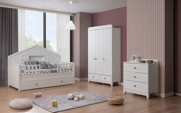 Paris Montessori Beyaz Bebek ve Çocuk Odası