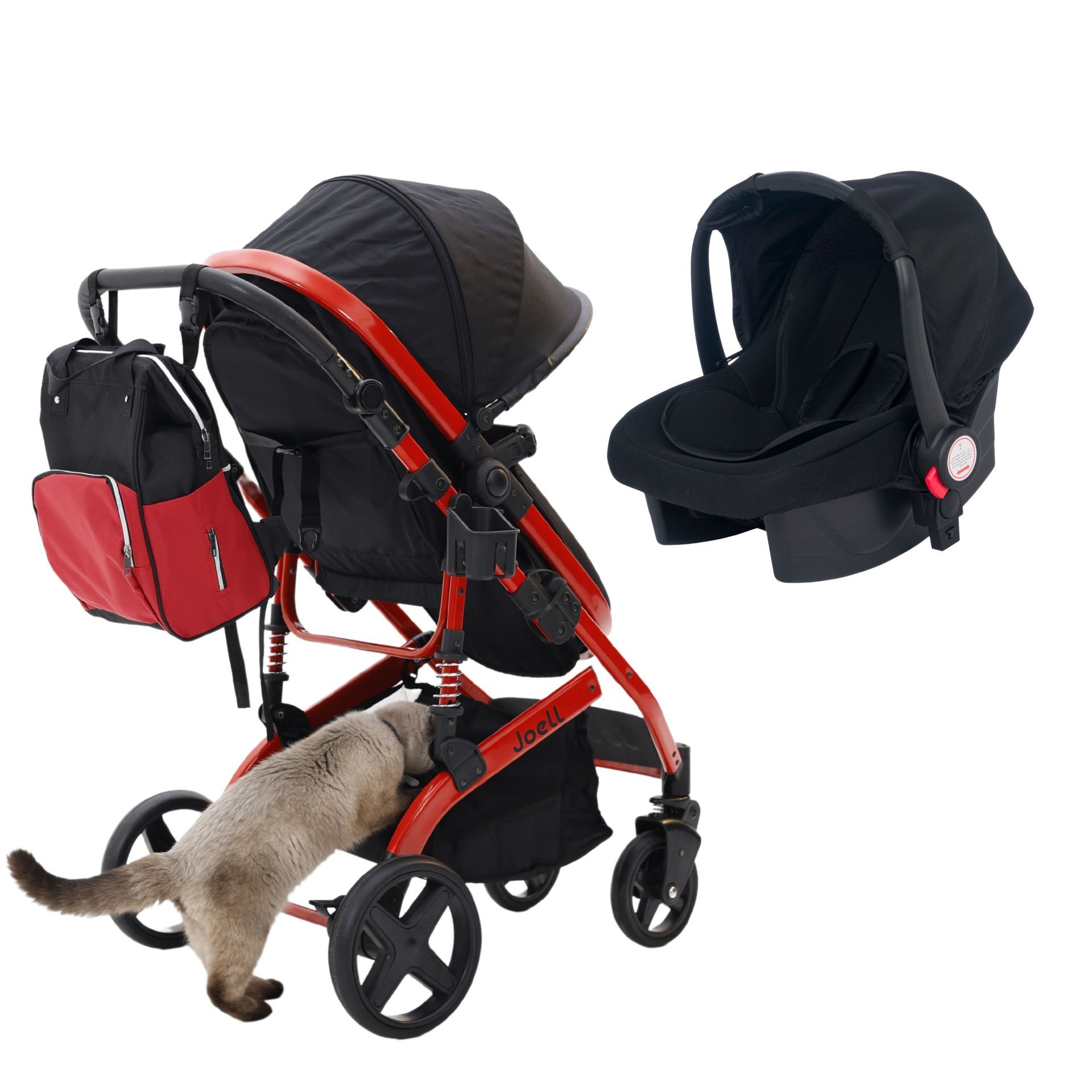 Joell Rosso Maxi Travel Sistem Bebek Arabası & Çanta