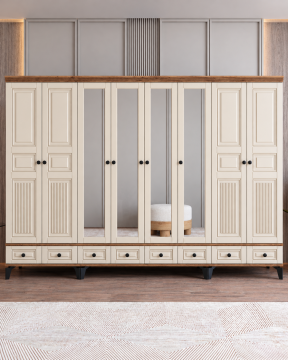 Terra 8 Kapaklı Dolap / Gardrop / Çam-Aytaşı / Tamamen MDF