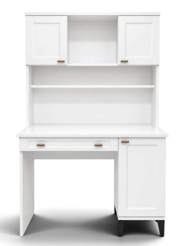 Libra Kitaplıklı Çalışma Masası / Komple MDF / Beyaz