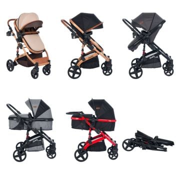 Joell Silver Bebek Seti / Truva Bebek Arabası / Silver Park Beşik / 10 Parça Hediye Kutusu