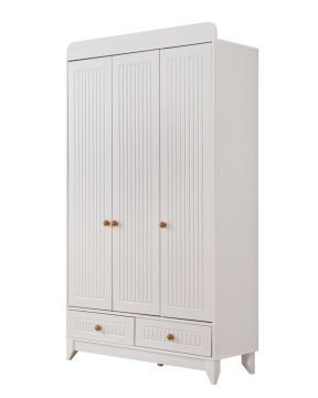 Paris Beyaz 3 Kapılı Dolap