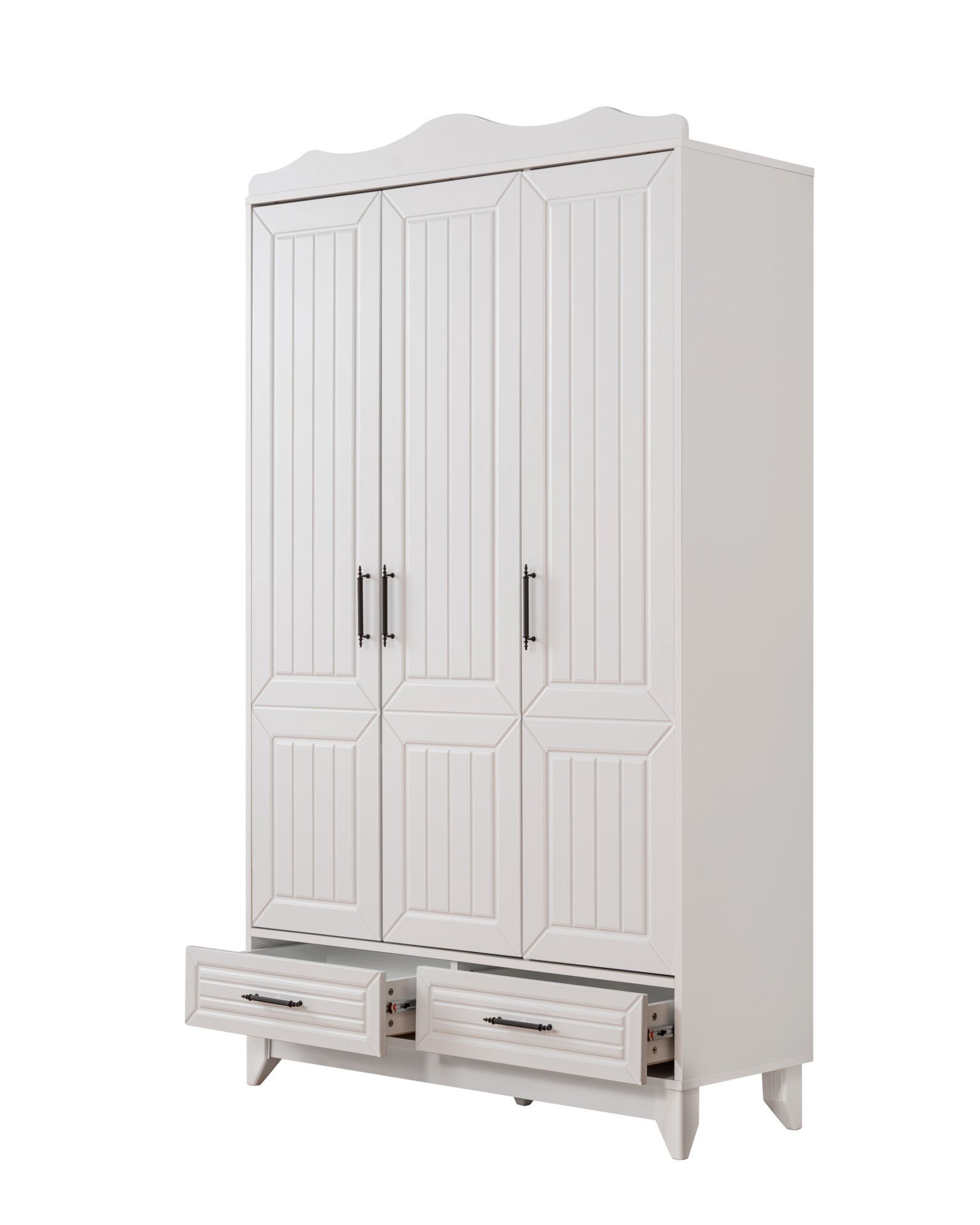 Ottoman Beyaz 3 Kapılı Dolap