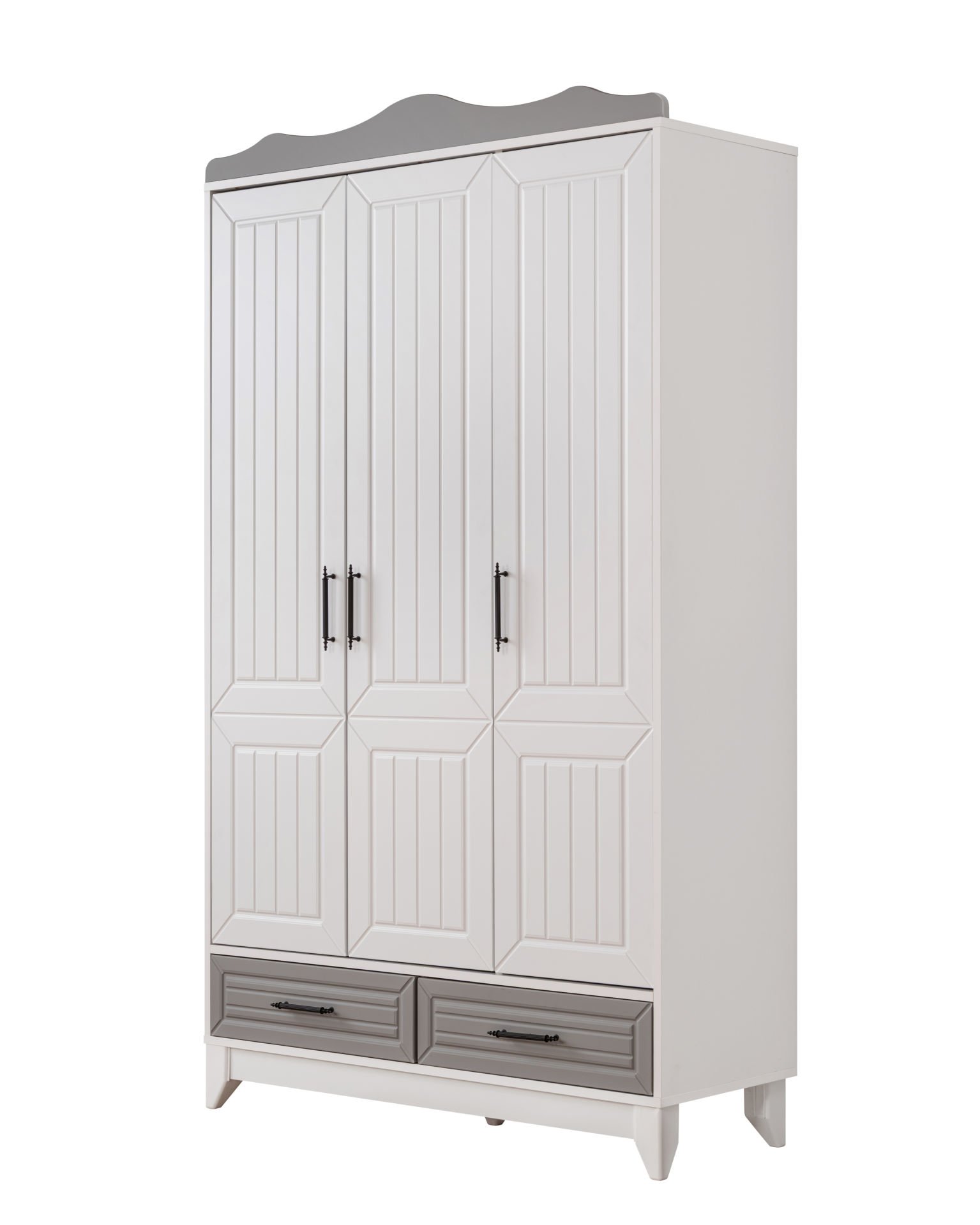 Ottoman Grey 3 Kapılı Dolap