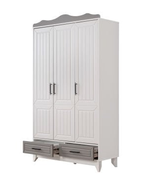 Ottoman Grey 3 Kapılı Dolap