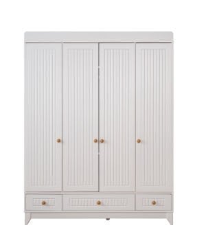 Paris Beyaz 4 Kapılı Dolap