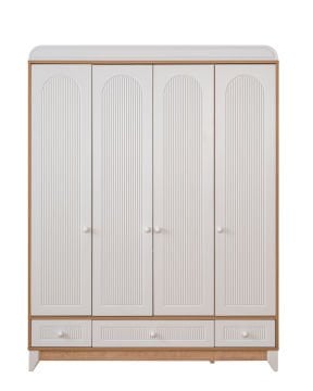 Mira Meşe 4 Kapılı Dolap