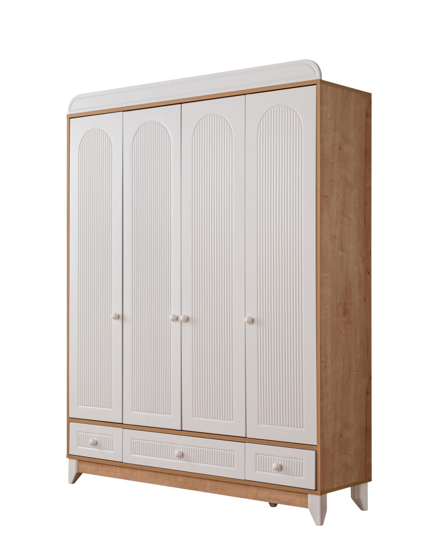 Mira Meşe 4 Kapılı Dolap