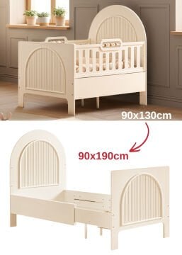 Tesla Büyüyen Beşik / Karyola - Krem