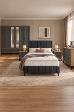 Karin Yatak Odası / Komple MDF / Antrasit