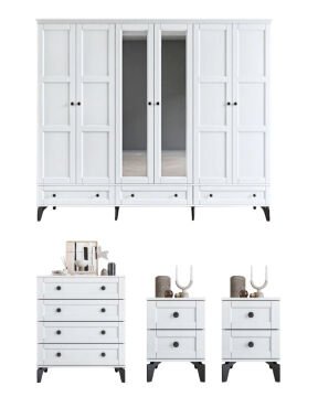 Karin Yatak Odası / Komple MDF / Beyaz
