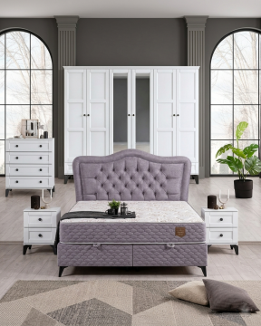 Karin Yatak Odası / Komple MDF / Beyaz