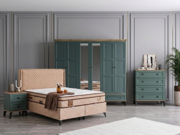 Karin Yatak Odası / Komple MDF / Haki Yeşil
