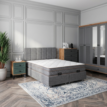Panjur Yatak Odası / Komple MDF / Antrasit