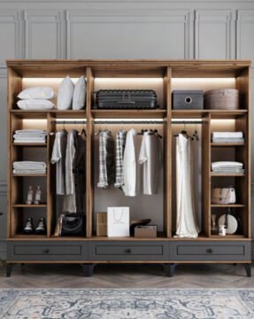 Panjur Yatak Odası / Komple MDF / Antrasit