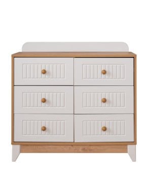 Paris Meşe 6 Çekmeceli Şifonyer