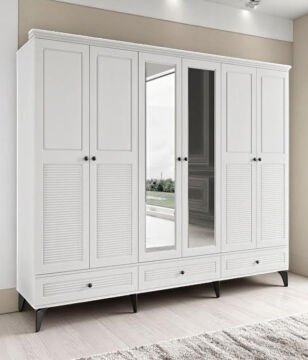 Panjur Yatak Odası / Komple MDF / Beyaz