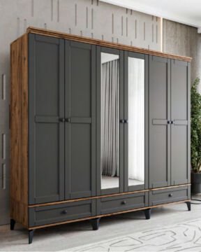 Silva Yatak Odası / Komple MDF / Antrasit