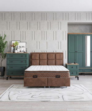 Silva Yatak Odası / Komple MDF / Yeşil