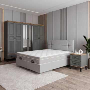 Terra Yatak Odası / Komple MDF / Antrasit