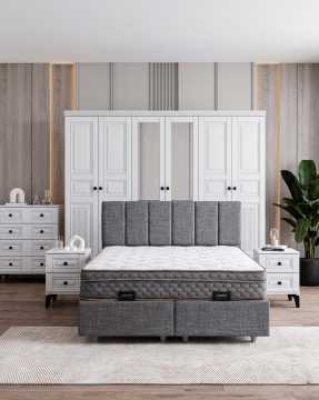 Terra Yatak Odası / Komple MDF / Beyaz