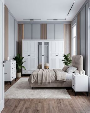 Terra Yatak Odası / Komple MDF / Beyaz