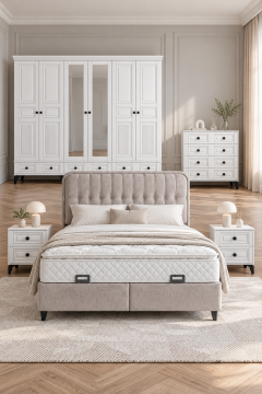 Terra Yatak Odası / Komple MDF / Beyaz