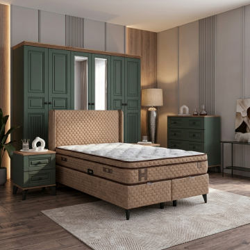 Terra Yatak Odası / Komple MDF / Haki Yeşil