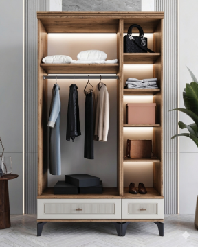 Libra 3 Kapılı Dolap  / Komple MDF / Aytaşı