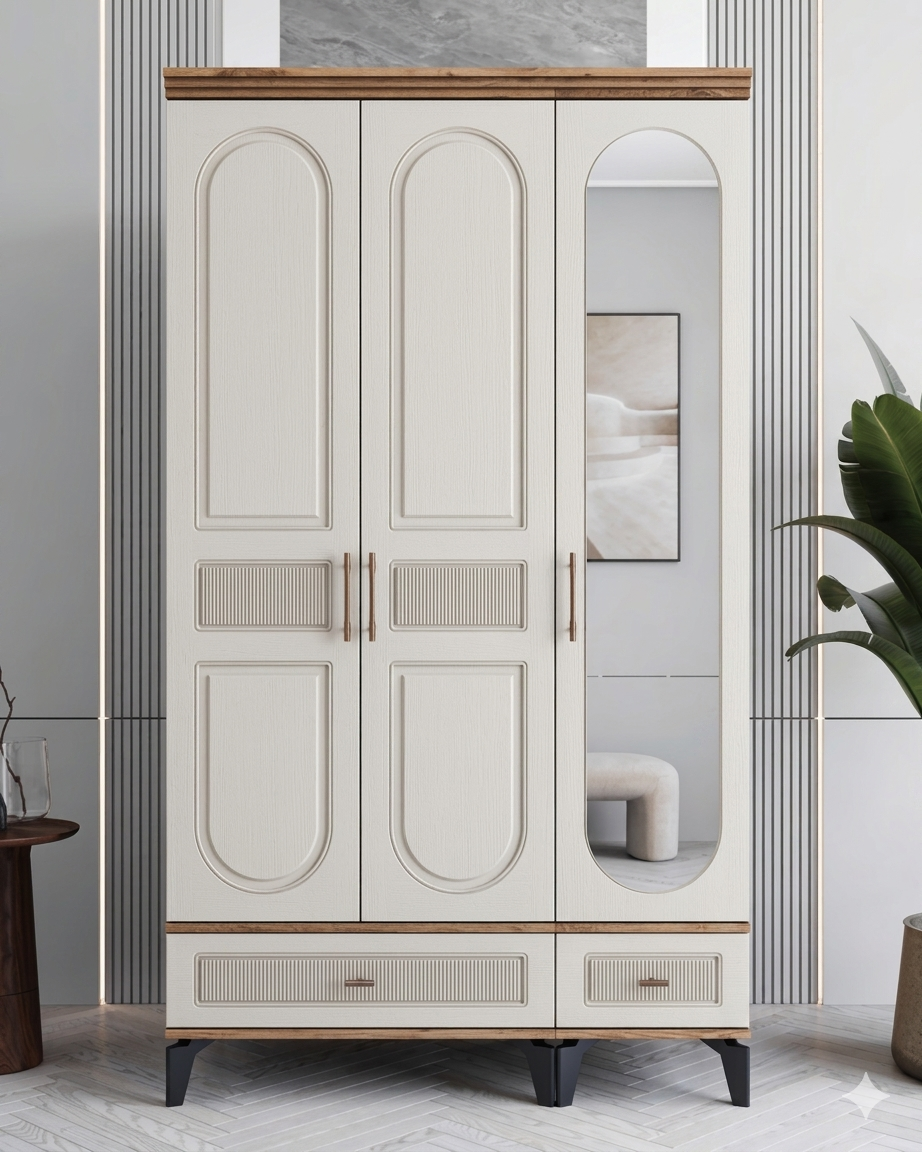 Libra 3 Kapılı Dolap  / Komple MDF / Aytaşı