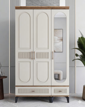 Libra 3 Kapılı Dolap  / Komple MDF / Aytaşı