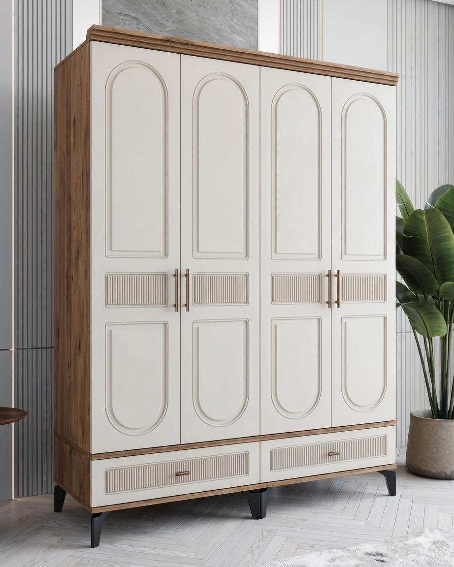 Libra 4 Kapılı Dolap / Komple MDF / Aytaşı