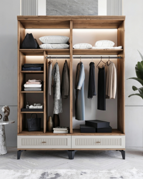 Libra 4 Kapılı Dolap / Komple MDF / Aytaşı