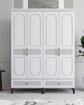 Libra 4 Kapılı Dolap / Komple MDF / Beyaz