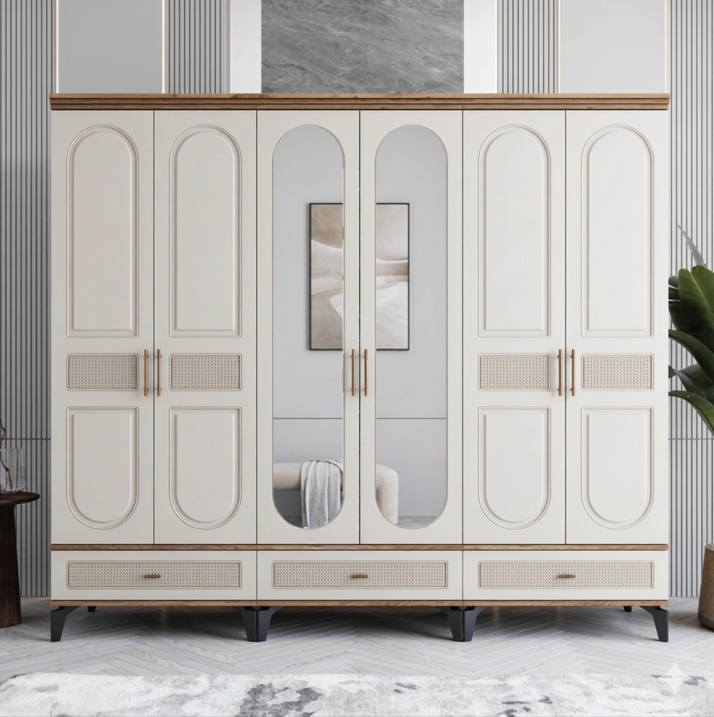 Libra 6 Kapılı Dolap / Komple MDF / Aytaşı