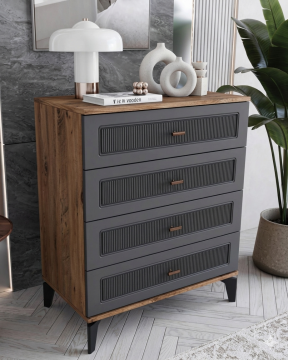 Libra 4 Çekmeceli Şifonyer / %100 MDF / Antasit